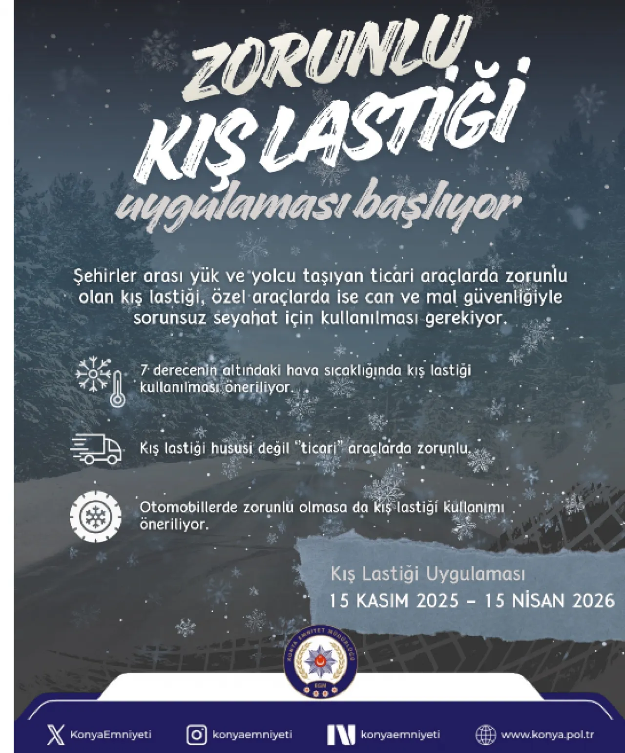 Konya'da sürücülere kritik uyarı: Zorunluluk getirildi!