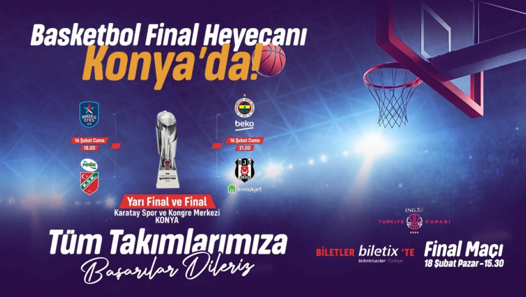  Basketbol Heyecanı Konya'da Yükselecek