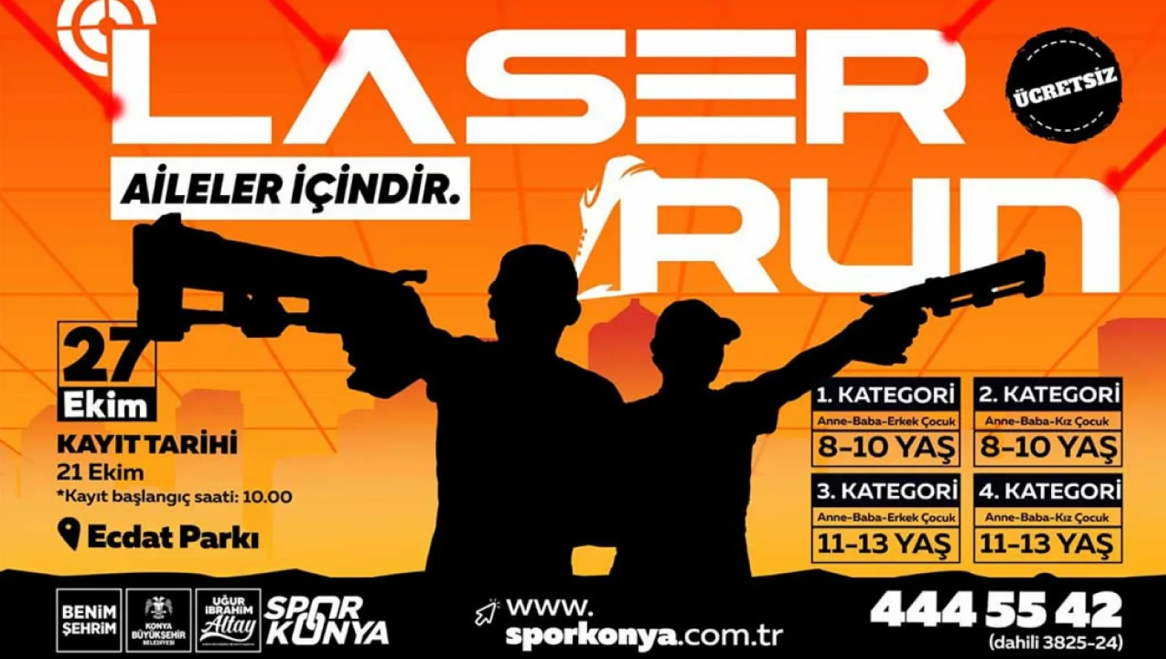 Konya'da Aileler İçin Özel Laser Run Yarışı!