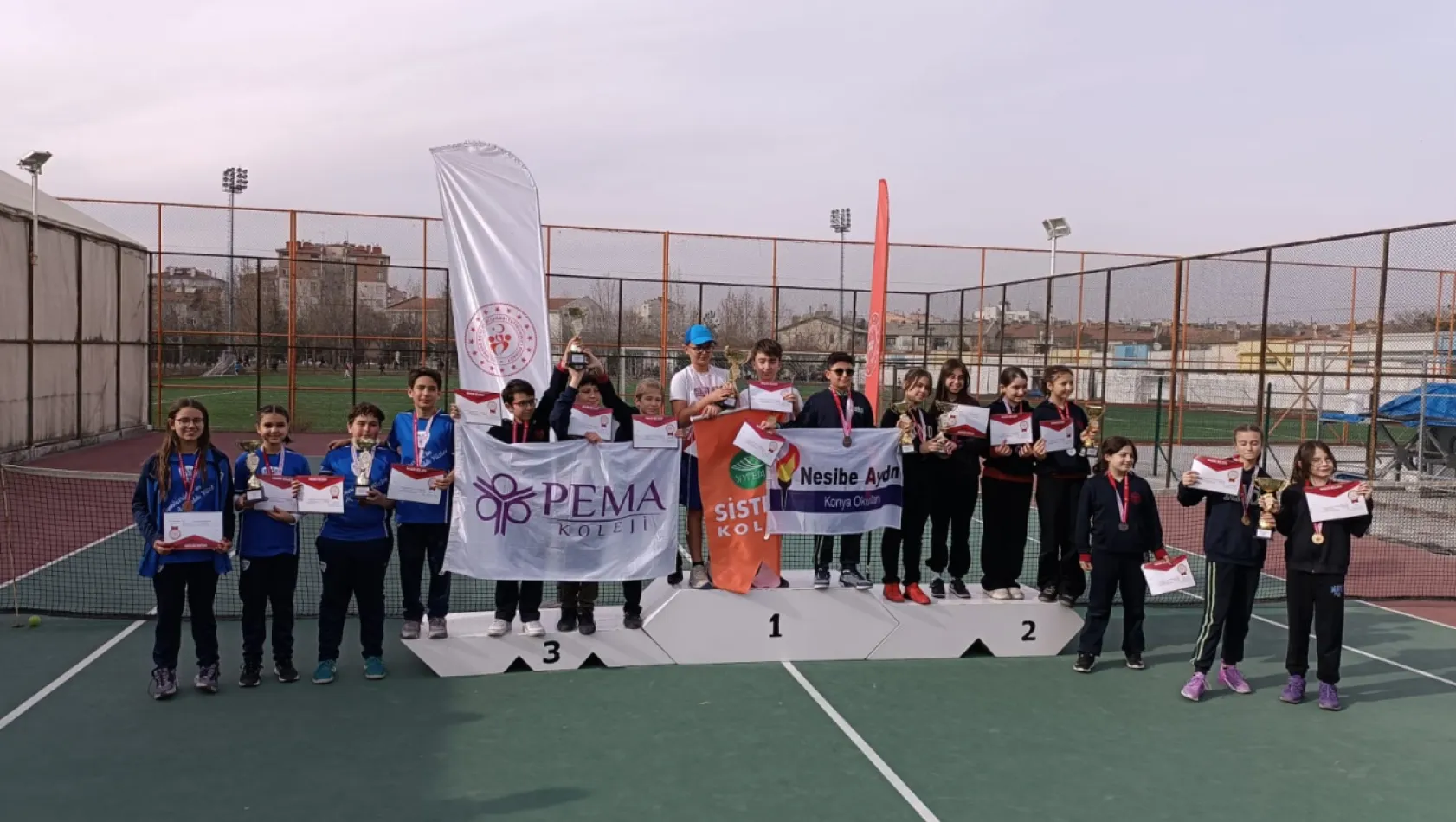 Okul Sporları Tenis Küçükler İl Birinciliği Müsabakaları Sona Erdi