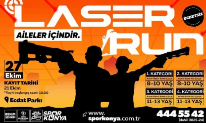 Konya'da Aileler İçin Özel Laser Run Yarışı!