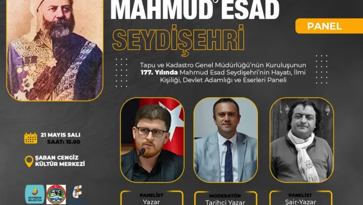 Başkan Ustaoğlu'ndan Mahmud Esad Seydişehri Paneline Davet