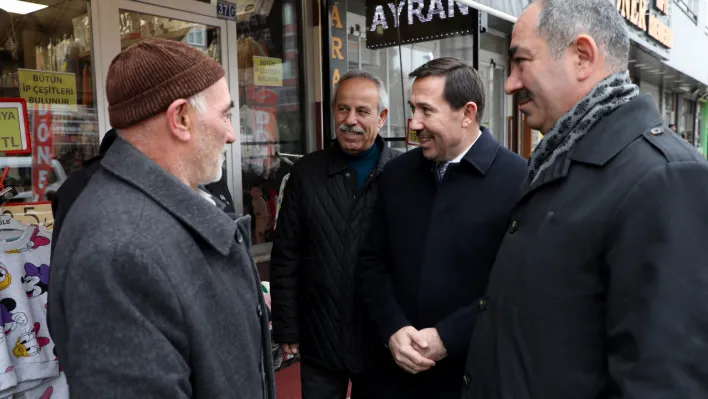 Başkanlar Fetih ve Başak Caddesi'nde Esnaf Ziyareti Gerçekleştirdi